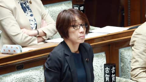 立憲民主党の古賀千景氏=6月17日午前、参院本会議場(春名中撮影)
